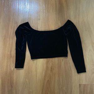 Velour Crop Top